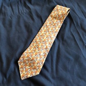 Vintage HART SHAFFNER & MARX Gold Yellow Silk Tie
